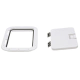 Seachoice Hinged Hatch, Arctic White, 7 in. X 11 in. Inner Dimensions, Acetone Proof Polypropylene