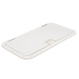 Seachoice White Handle Hatch, 10 in. X 20 in., Stainless Steel Hinge