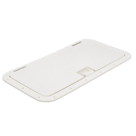 Seachoice White Handle Hatch, 10 in. X 20 in., Stainless Steel Hinge