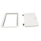 Seachoice White Handle Hatch, 10 in. X 20 in., Stainless Steel Hinge
