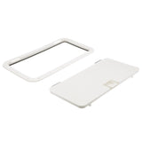 Seachoice White Handle Hatch, 10 in. X 20 in., Stainless Steel Hinge