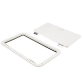 Seachoice White Handle Hatch, 10 in. X 20 in., Stainless Steel Hinge