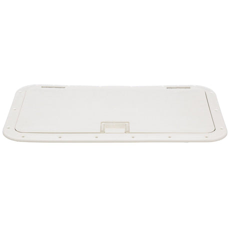 Seachoice White Handle Hatch, 10 in. X 20 in., Stainless Steel Hinge