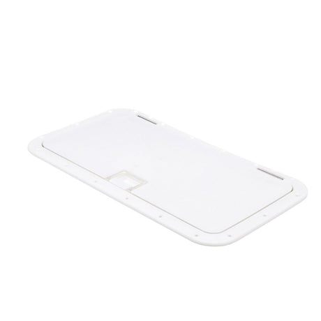 Seachoice Handle Hatch, Arctic White, 10 in. X 20 in., Stainless Steel Hinge