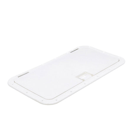 Seachoice Handle Hatch, Arctic White, 10 in. X 20 in., Stainless Steel Hinge
