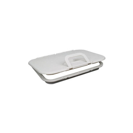 Seachoice Offshore Hinged Low-Profile Hatch, White, 7 In. X 11 In.