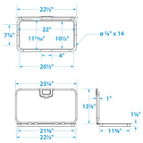 Seachoice White Offshore Hinged Low-Profile Hatch, 10 In. X 20 In.