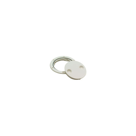 Seachoice Twist 'N' Lock Marine Boat Deck Plate, White Finish, Up to 6-1/2 In.