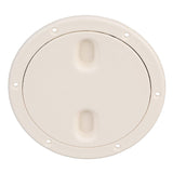Seachoice Twist 'N' Lock Marine Boat Deck Plate, White Finish, Up to 6-1/2 In.
