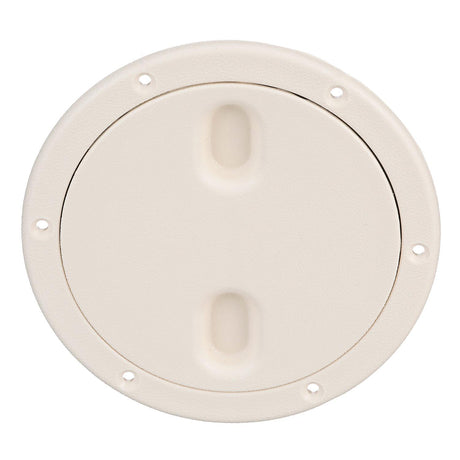 Seachoice Twist 'N' Lock Marine Boat Deck Plate, White Finish, Up to 6-1/2 In.
