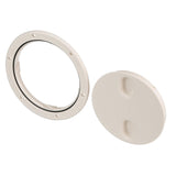 Seachoice Twist 'N' Lock Marine Boat Deck Plate, White Finish, Up to 6-1/2 In.