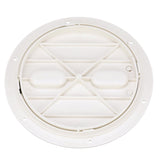 Seachoice 39421 Twist 'N' Lock Deck Plate, White Base and Lid, Up to 8-1/2 in. Diameter
