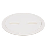 Seachoice 39421 Twist 'N' Lock Deck Plate, White Base and Lid, Up to 8-1/2 in. Diameter