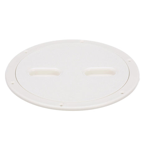 Seachoice 39421 Twist 'N' Lock Deck Plate, White Base and Lid, Up to 8-1/2 in. Diameter