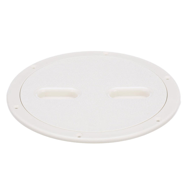 Seachoice 39421 Twist 'N' Lock Deck Plate, White Base and Lid, Up to 8-1/2 in. Diameter