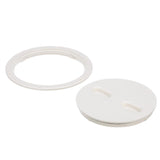 Seachoice 39421 Twist 'N' Lock Deck Plate, White Base and Lid, Up to 8-1/2 in. Diameter