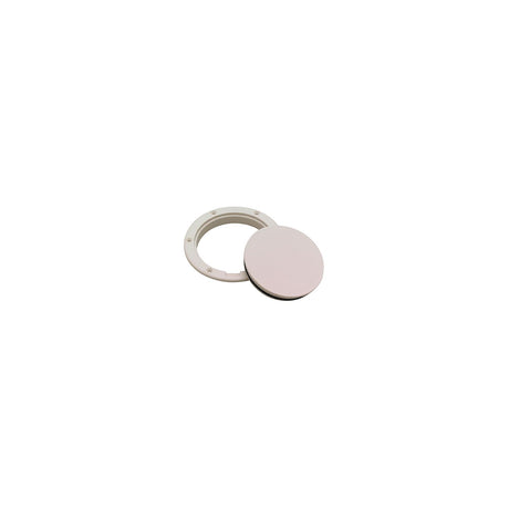 Seachoice White Pry-Up Deck Plate, Watertight, Up to 8-1/2 in. Diameter Hole