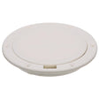 Seachoice White Pry-Up Deck Plate, Watertight, Up to 4-3/8 in. Diameter