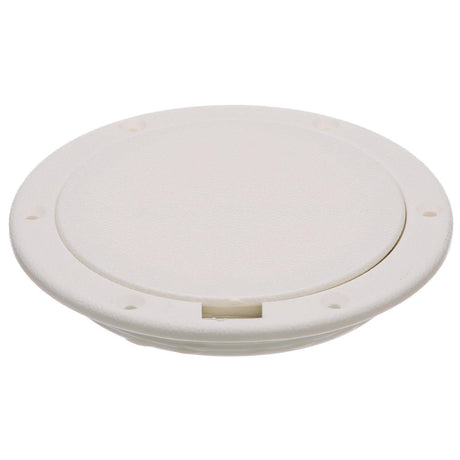 Seachoice White Pry-Up Deck Plate, Watertight, Up to 4-3/8 in. Diameter