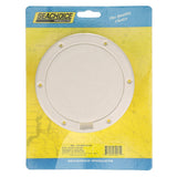 Seachoice White Pry-Up Deck Plate, Watertight, Up to 6-1/2 in. Diameter Hole