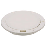 Seachoice White Pry-Up Deck Plate, Watertight, Up to 10-5/8 in. Diameter Hole