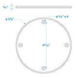 Seachoice 39601 Mounted Boat Plate Cover, Arctic White Finish, Up to 4 in.