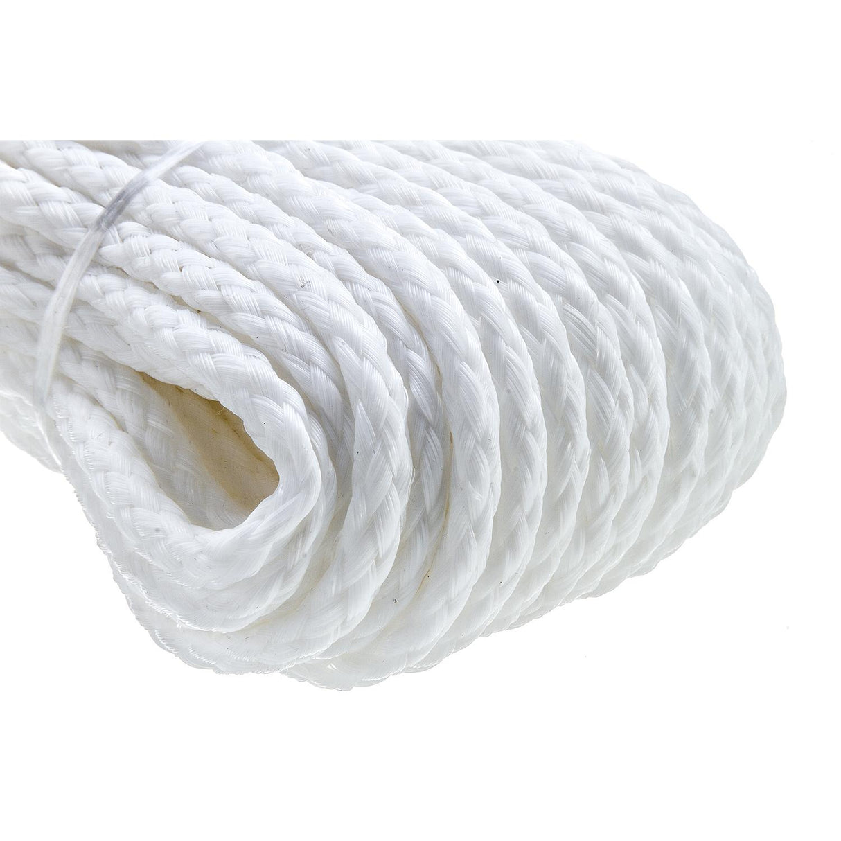 Seachoice Anchor Line Rope, Hollow Braid, Polypropylene, White, Spring Hook, 1/4 In. X 50 Ft.