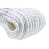 Seachoice Anchor Line Rope, Hollow Braid, Polypropylene, White, Spring Hook, 1/4 In. X 50 Ft.