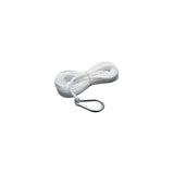Seachoice Anchor Line Rope, Hollow Braid, Polypropylene, White, Spring Hook, 1/4 In. X 50 Ft.