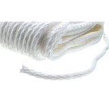Seachoice Anchor Line Rope, Hollow Braid, Polypropylene, White, Spring Hook, 3/8 In. X 75 Ft.