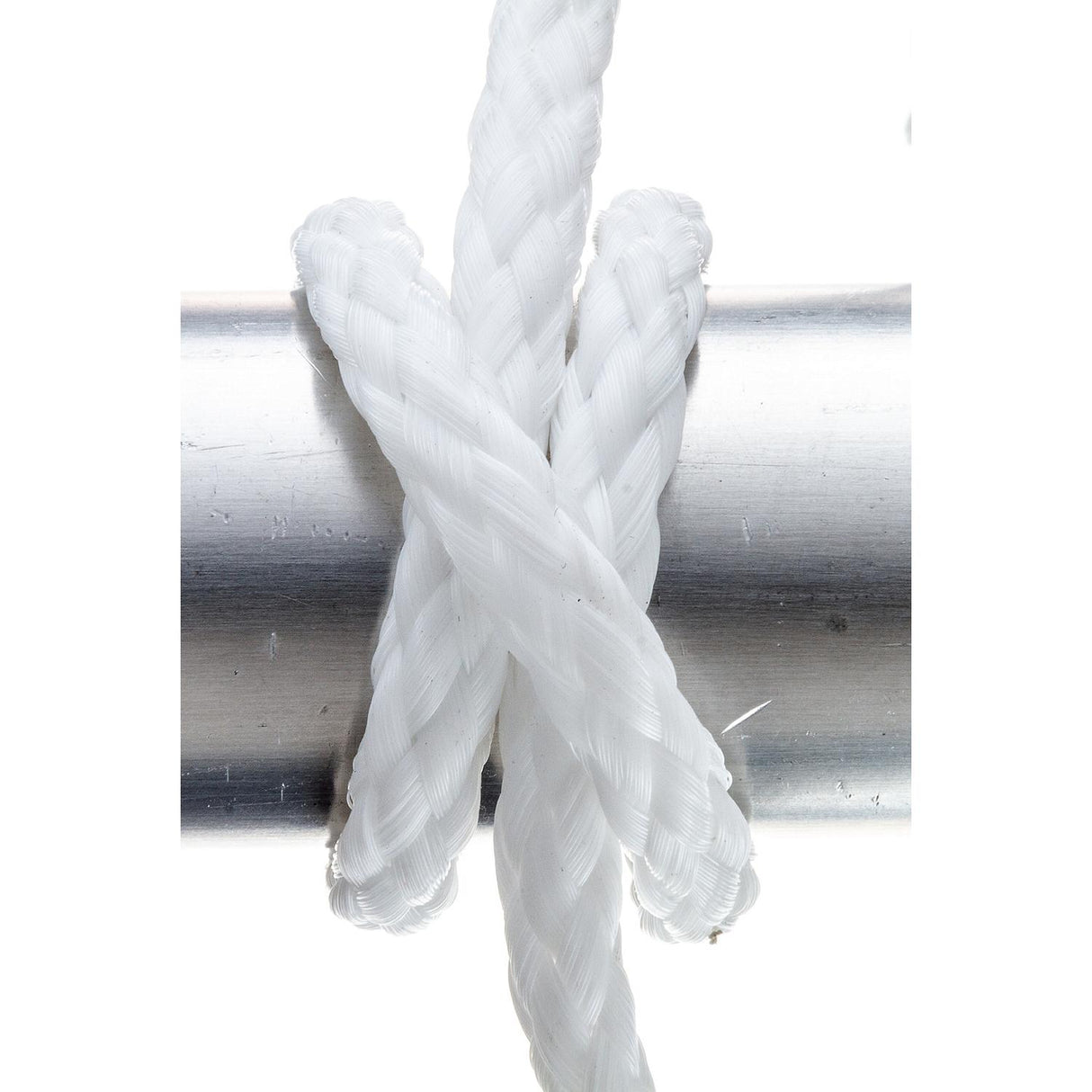 Seachoice Anchor Line Rope, Hollow Braid, Polypropylene, White, Spring Hook, 3/8 In. X 75 Ft.