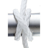 Seachoice Anchor Line Rope, Hollow Braid, Polypropylene, White, Spring Hook, 3/8 In. X 75 Ft.