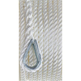 Seachoice Anchor Line Rope, 3-Strand Twisted, White, Nylon, 3/8 In. X 50 Ft.