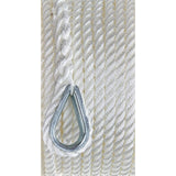 Seachoice Anchor Line Rope, 3-Strand Twisted, White, Nylon, 3/8 In. X 100 Ft.