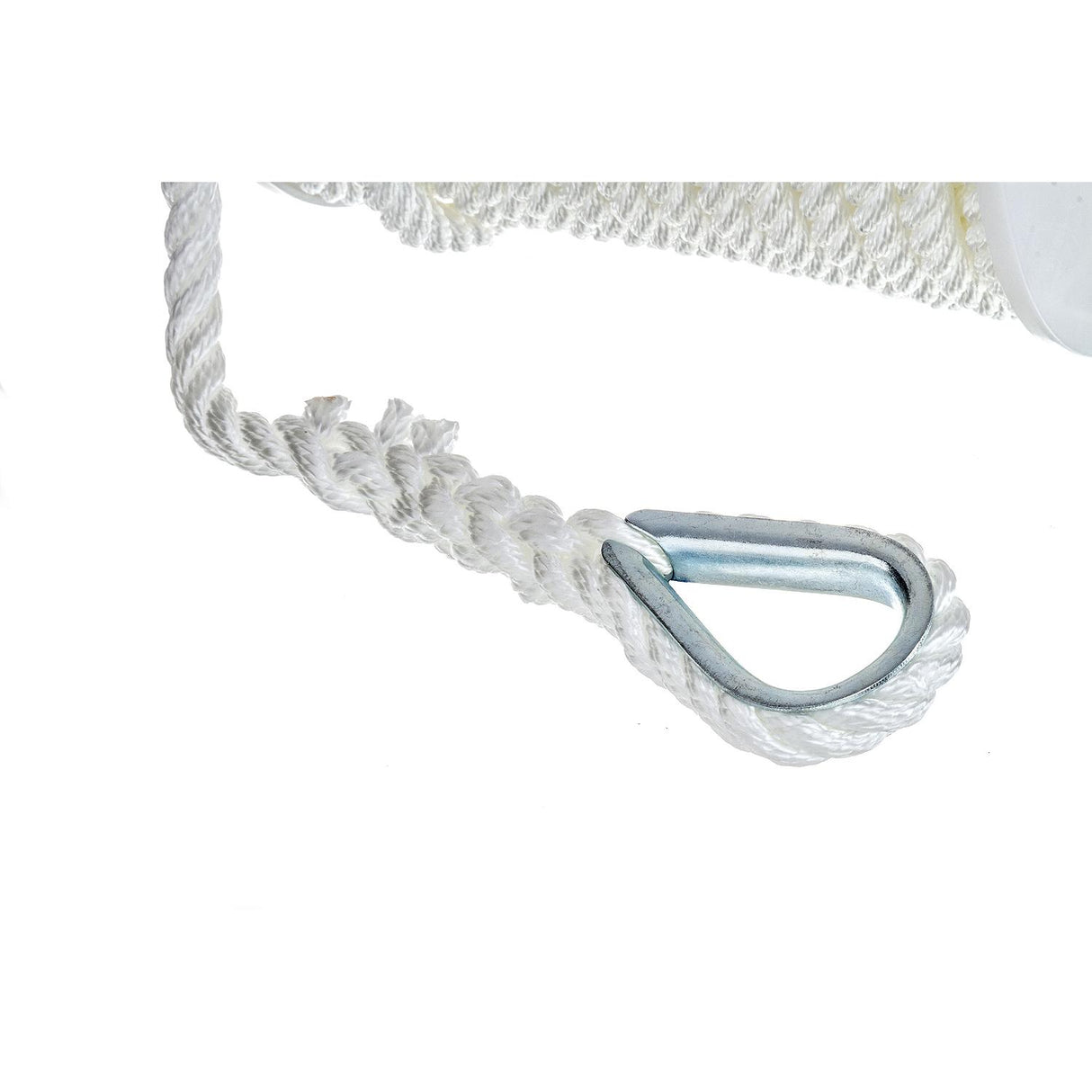 Seachoice Anchor Line Rope, 3-Strand Twisted, White, Nylon, 3/8 In. X 150 Ft.