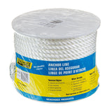 Seachoice Anchor Line Rope, 3-Strand Twisted, White, Nylon, 3/8 In. X 150 Ft.