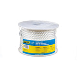 Seachoice Anchor Line Rope, 3-Strand Twisted, White, Nylon, 1/2 in. X 150 Ft.