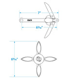 Seachoice Folding Grapnel Boat Anchor, 1.5 Lbs.