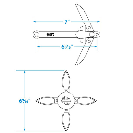 Seachoice Folding Grapnel Boat Anchor, 1.5 Lbs.
