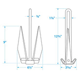 Seachoice PWC Fluke Anchor Kit, Vinyl Coated Fluke Anchor, 25 Ft. Anchor Line and Storage Bag