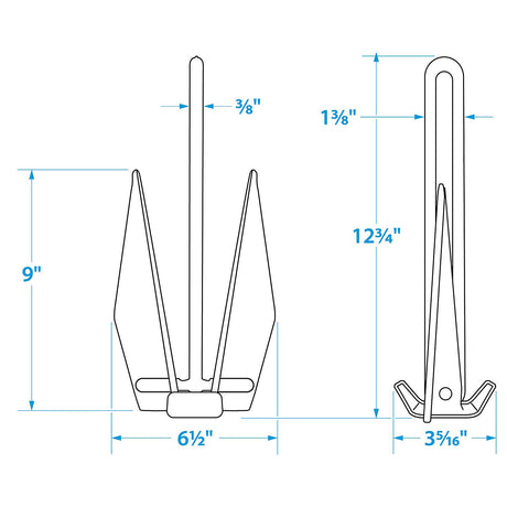 Seachoice PWC Fluke Anchor Kit, Vinyl Coated Fluke Anchor, 25 Ft. Anchor Line and Storage Bag