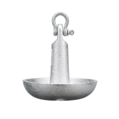Seachoice Mushroom Anchor, Cast Iron, Aluminum-Painted, Silver, 10 Lbs., Boats Up to 12 Ft. Long