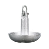 Seachoice Mushroom Anchor, Cast Iron, Aluminum-Painted Silver, 15 Lbs., Boats Up to 16 Ft. Long