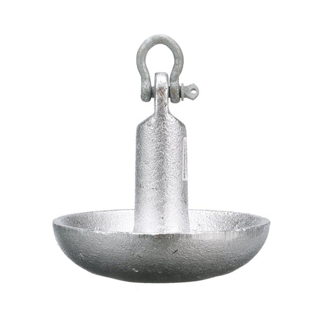 Seachoice Mushroom Anchor, Cast Iron, Aluminum-Painted Silver, 15 Lbs., Boats Up to 16 Ft. Long