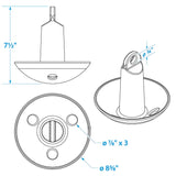 Seachoice Mushroom Anchor, Cast Iron, Aluminum-Painted Silver, 20 Lbs., Boats Up to 24 Ft. Long