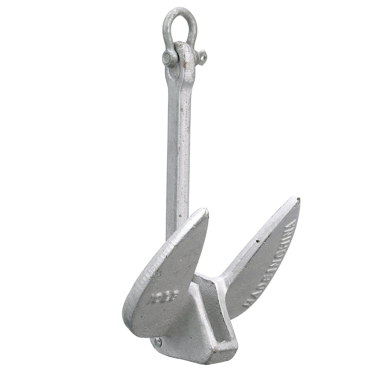 Seachoice Navy Anchor, Aluminum Plated Cast Iron, Silver, 10 Lbs.