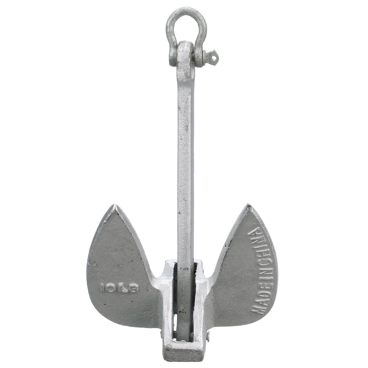 Seachoice Navy Anchor, Aluminum Plated Cast Iron, Silver, 10 Lbs.