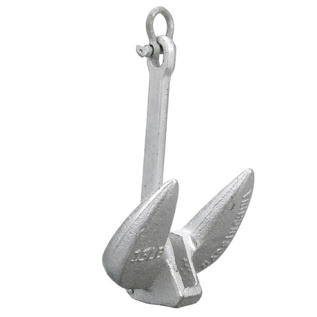 Seachoice Navy Anchor, Aluminum Plated Cast Iron, Silver, 15 Lbs.