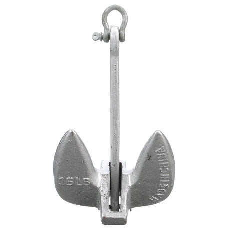 Seachoice Navy Anchor, Aluminum Plated Cast Iron, Silver, 15 Lbs.