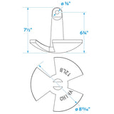 Seachoice River Anchor, Black Vinyl Coated Cast Iron, 12 Lbs.